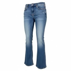 HOLLISTER Womens 16R W33 Low Rise Bootcut Blue Jeans Distressed